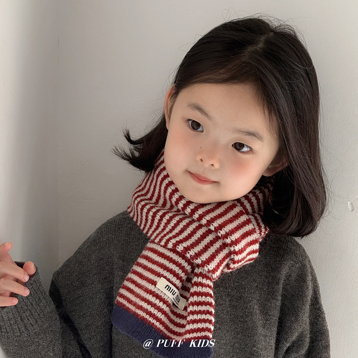 儿童围巾秋冬季韩系条纹百搭小围脖男女童学院风保暖防寒加厚脖套,淘宝优惠券,粉丝福利购,淘宝优惠卷