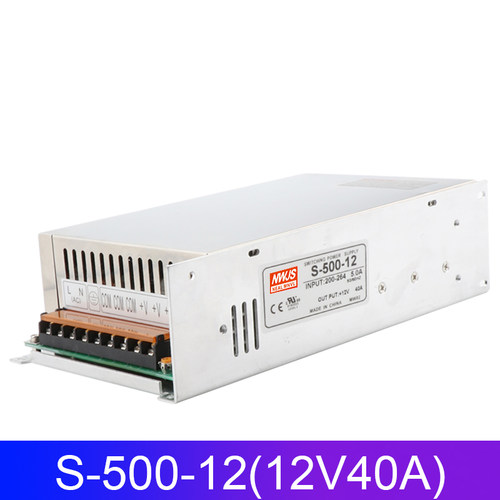 明伟雕刻机500W单组开关电源S-500-24V20A12V40A15V18V36V48V60V - 图1