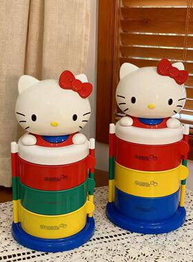 震惊!50周年限定HelloKitty收纳盒绝版三层KT中古收纳架旋转式