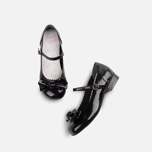 [Пятно] Немного круглый и яркий матовая хлопчатобумажная туфли лолита девочка милая мягкая девушка круглая голова лук