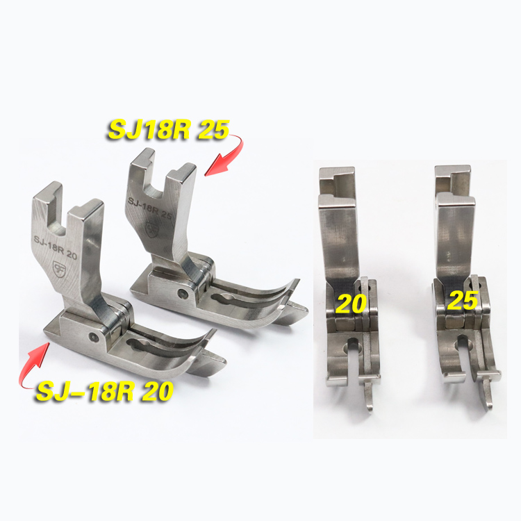 CF进口带傍带刀压脚SJ-18R25平车高低压脚刀傍压脚牛仔边线压脚-图3