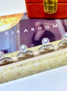 S925银戒指8-9mmakoya海水珍珠