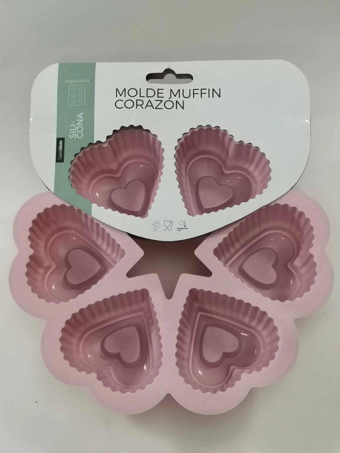 法国6连立体花形玛芬模具8x8x5cm硅胶桃心小蛋糕烘焙模矽胶Muffin - 图3