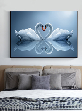 晓鱼卧室床头装饰画简约墙房间画