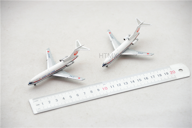 DEA 1:400波音飞机模型日本民航客机 Boeing 727 JAL双机套装-图1