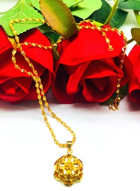 项链转运珠镀黄金转运珠送礼吊坠