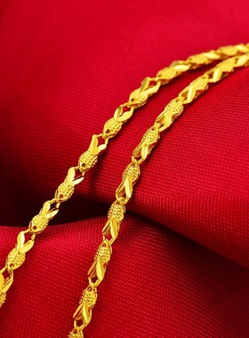 金项链不掉色防过敏女生