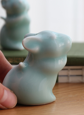 超可爱治愈系生肖小鼠陶瓷摆件