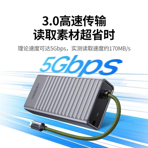 绿联收纳读卡器多功能合一双SD/TF卡高速读取器USB/Type-C手机笔记本台式电脑通用 - 图0