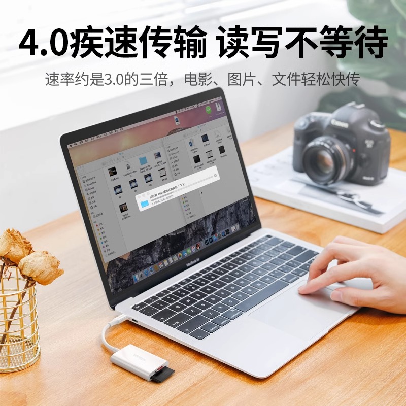 绿联typec读卡器4.0高速多功能合一SD读卡器TF相机CF卡读取器usb3.0读卡器手机电脑两用读卡器能万-图0