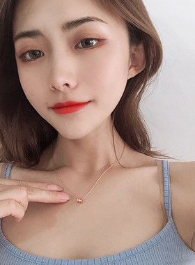 s925纯银森系小蛮腰锁骨项链女ins潮网红简约小众设计百搭配气质