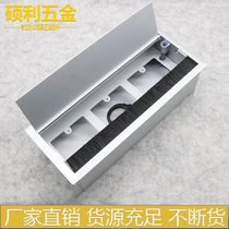 Hide Embedded Multifunction Countertop 86 Panel Power Flip Brush Socket Multimedia Conference Desk Face Wire Box