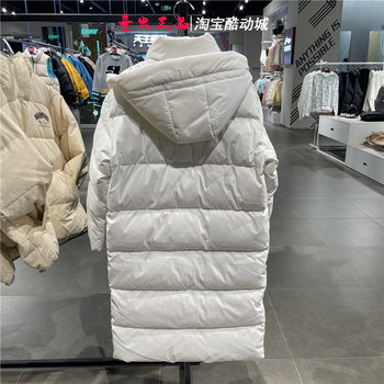 Li Ning long down jacket ແມ່ຍິງອອກກໍາລັງກາຍລະດູຫນາວ hooded ວ່າງວ່າງກິລາບາດເຈັບແລະ jacket AYMT100-2-1