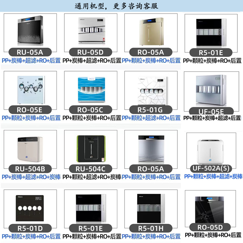 适配沁园净水器滤芯模块式全套五级RU/RO-05A/05D/UF-05E/01A通用 - 图3