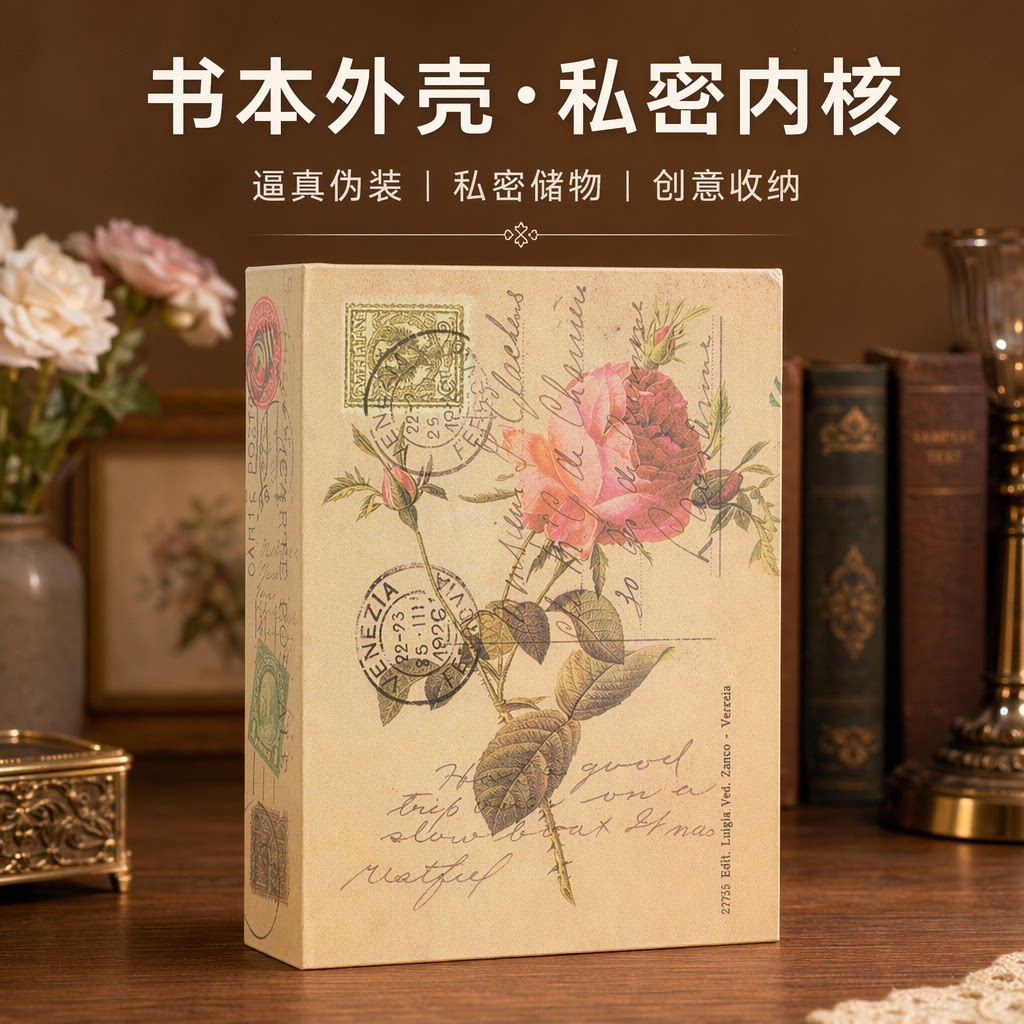 书本密码存钱罐保险箱密码盒储蓄罐首饰收纳盒藏手机藏私房钱神器