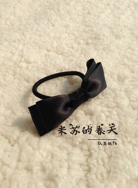 纯黑色原创日系淑女风蕾丝发饰品
