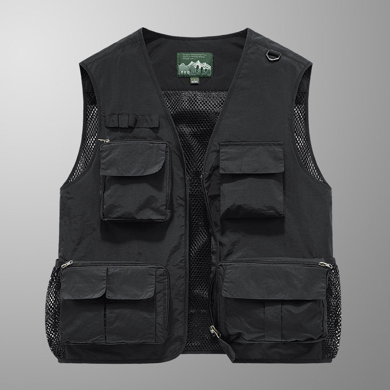 工装广告马甲男春夏秋季大码多口袋速干马夹钓鱼背心摄影坎肩外套,淘宝优惠券,粉丝福利购,淘宝优惠卷