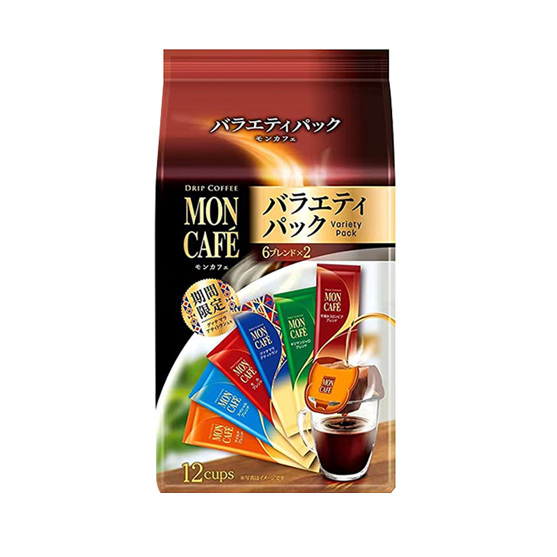 日本Mon cafe滴漏滤挂式挂耳咖啡纯黑咖啡粉浓郁醇香moncafe-图3