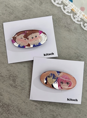 韩国KITSCH镜面企鹅蝴蝶结刘海夹