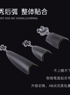卡妞超薄无痕免刻磨半贴甲片