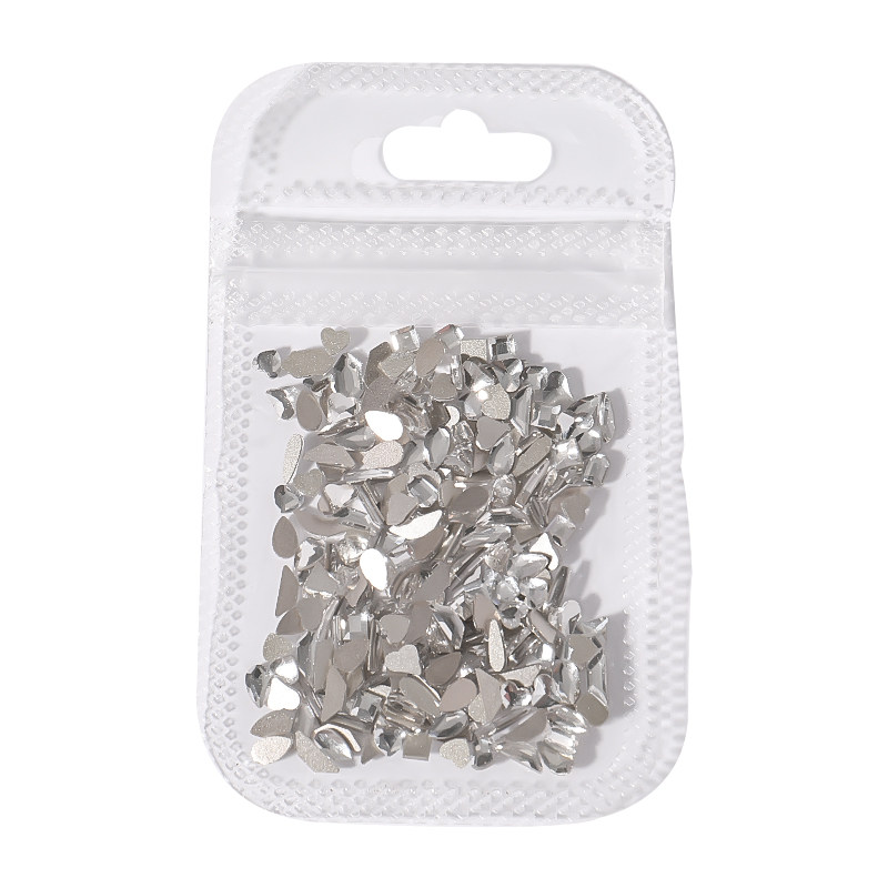 美甲钻石爆闪透明平底小号异形超闪指甲装饰品钻饰小配件混装贴饰,淘宝优惠券,粉丝福利购,淘宝优惠卷