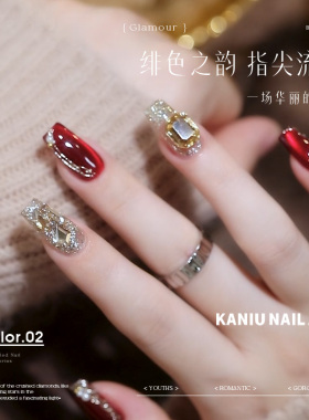 卡妞新款显白安可拉红美甲胶