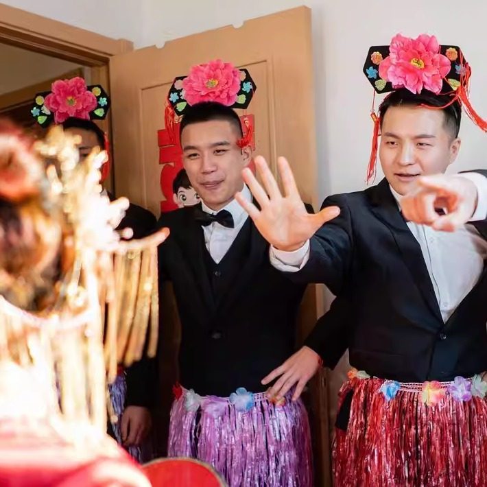 接亲整蛊格格帽发箍古装宫廷头饰堵门模仿妃子通关卡创意游戏道具,淘宝优惠券,粉丝福利购,淘宝优惠卷