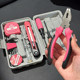 Pink hardware tool wrench pliers set
