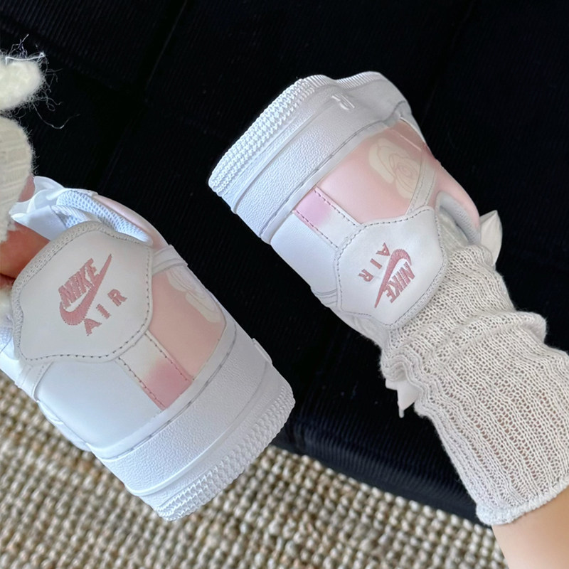 球鞋定制Nike Air Force 1AF1玫瑰之名 清新浪漫丝绸 低帮男女鞋,淘宝优惠券,粉丝福利购,淘宝优惠卷
