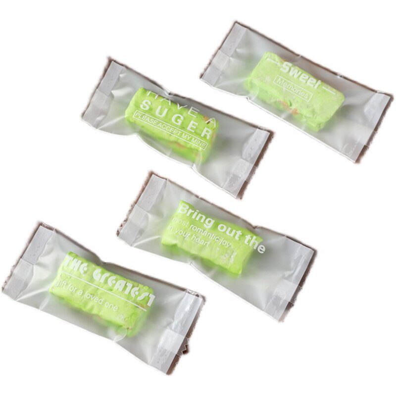 英文雪花酥包装袋奶枣牛轧饼袋蔓越莓曲奇饼干袋花茶磨砂机封袋
