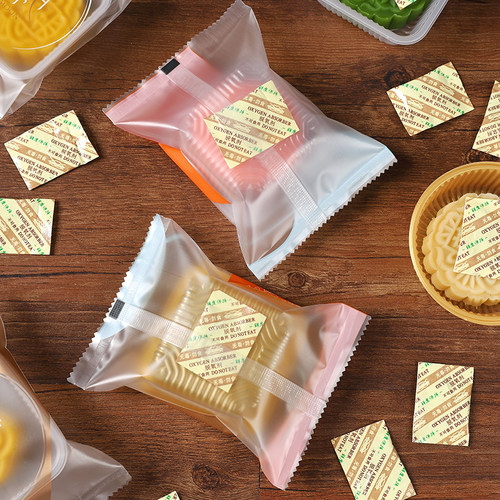 食品级脱氧剂保鲜卡防潮干燥月饼专用包装袋蛋黄酥盒防腐50型30小 - 图2