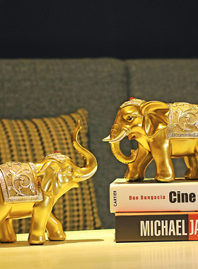 招财镇宅创意玄关电视柜大象摆件