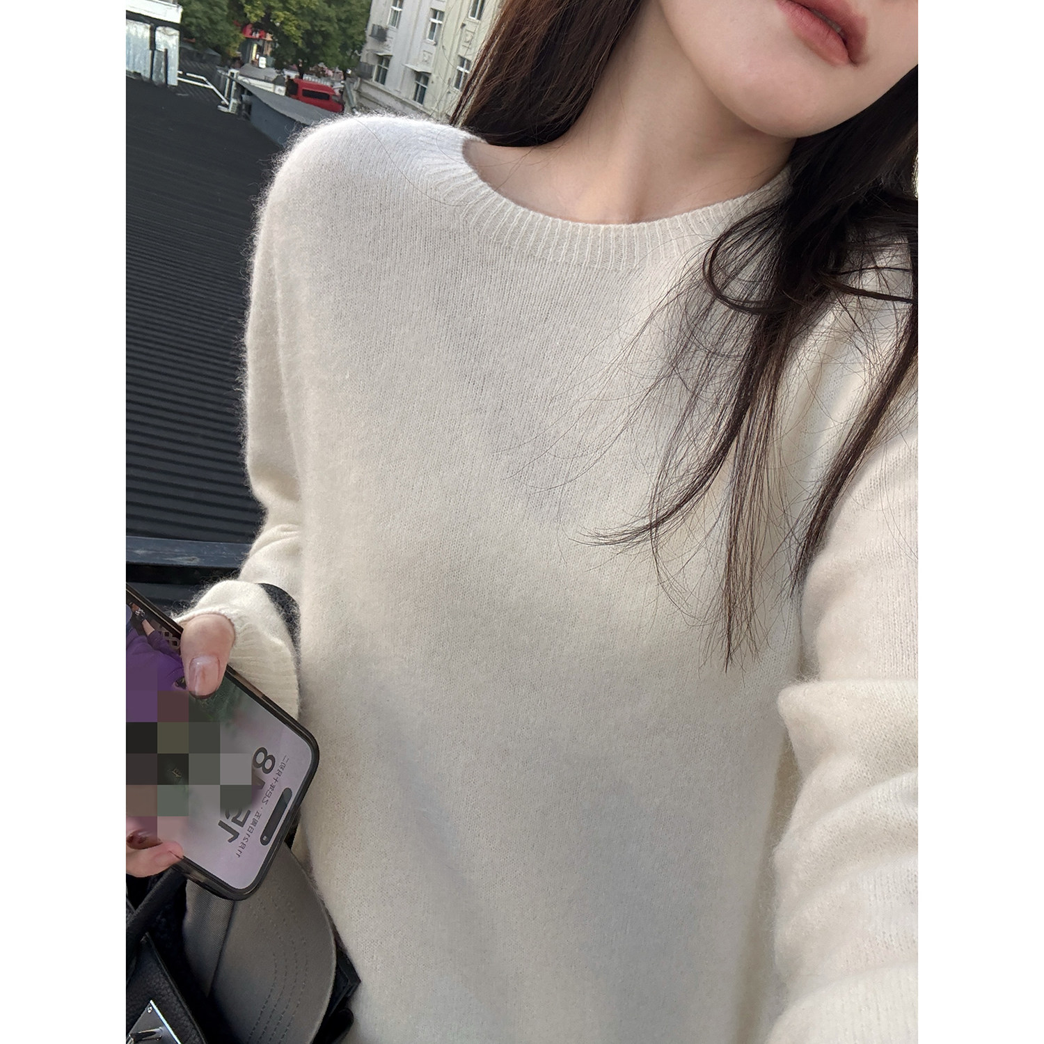 “柔雾绒感”拉绒打底 宽松版型AFM定制打底衫女内搭上衣毛衣内搭,淘宝优惠券,粉丝福利购,淘宝优惠卷