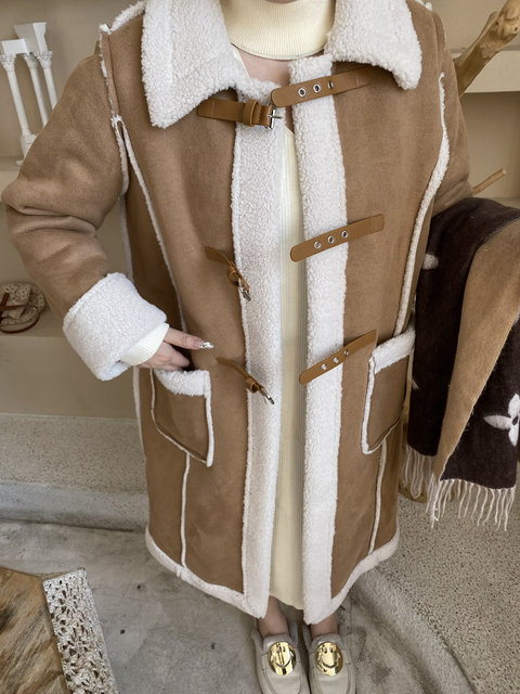 Roujuanjia Lamb Suede Composite Wool AB Version