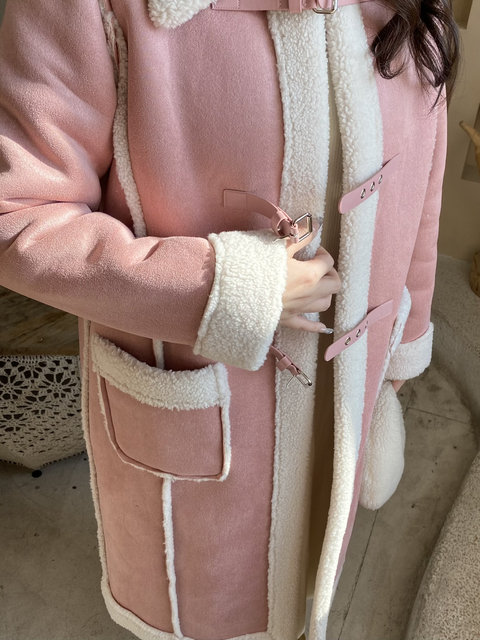 Roujuanjia Lamb Suede Composite Wool AB Version