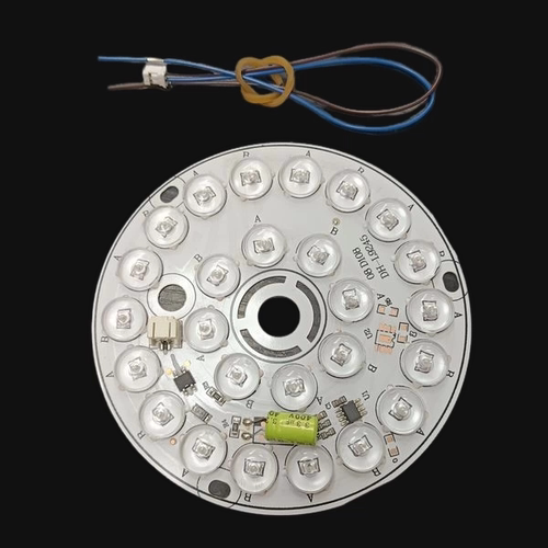 220v led灯芯北欧风格水晶灯吸顶灯免驱动三色变光客厅餐厅灯 - 图3
