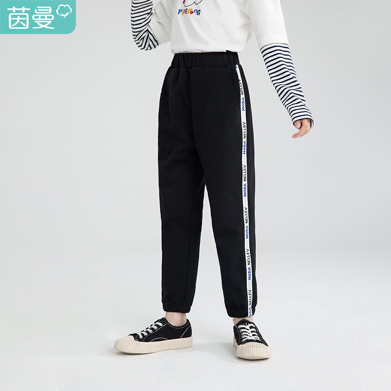 茵曼童装女童春秋2022新年装运动裤 茵曼童装裤子