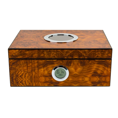 LUBINSKI Robinsky Cigar Увлажняющая коробка Cedar Wake -Up 茄 с магнитным всасыванием и увлажнителем электронные часы