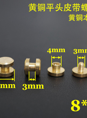 顺记黄铜皮带螺丝箱包文具钉平头