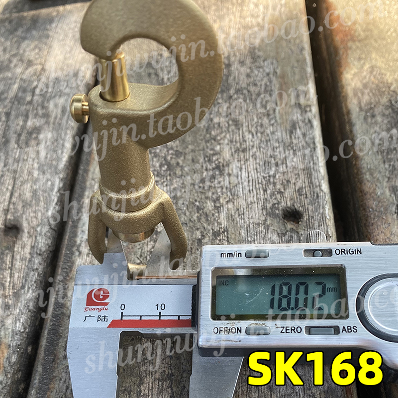 顺记 SK168 古典黄铜钥匙扣 磨砂铜表面 内宽18mm 新款 精致版型 - 图2