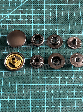 日本YKK纽扣 SK35 M型四合扣 服装专用按扣 弹簧扣 15mm枪黑色