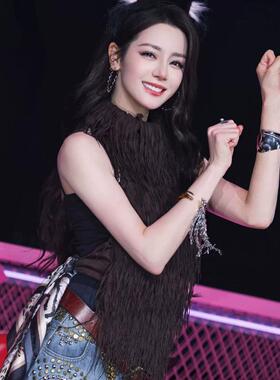 迪丽热巴同款豹纹丝巾高端腰带女复古美式y2k辣妹系腰方巾老钱风