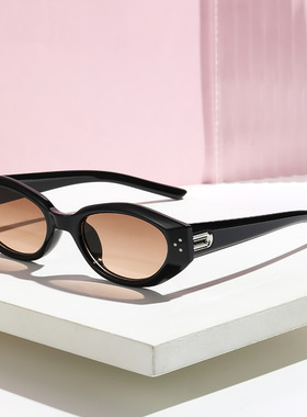 猫眼墨镜女高级感复古防紫外线太阳镜jennie同款防晒户外开车眼镜