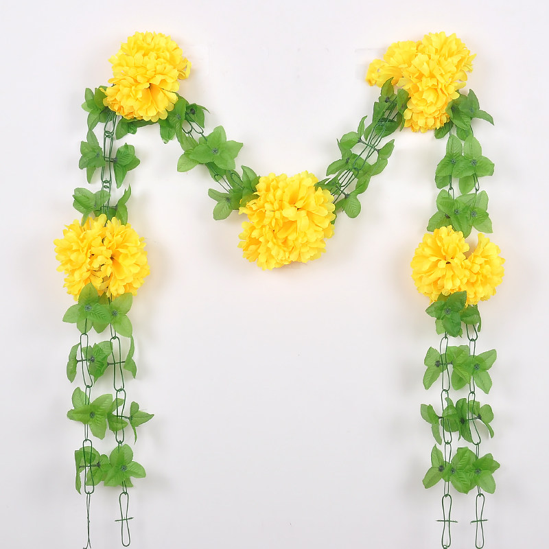 清明仿真菊花假花绢花藤条藤蔓祭祀扫墓上坟祭祖墓碑挂壁塑料花链,淘宝优惠券,粉丝福利购,淘宝优惠卷