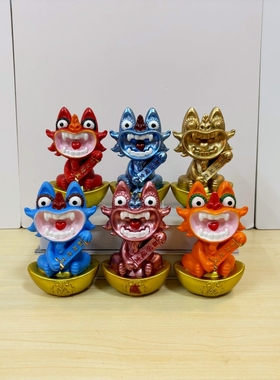 云南瓦猫摆件瓦当萌猫灵兽办公室创意云南旅游纪念品伴手礼物