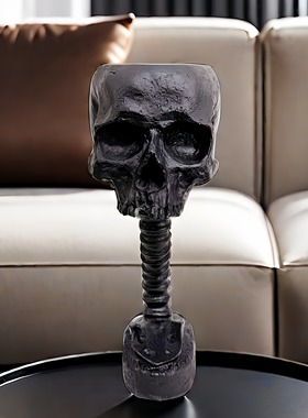 跨境新品万圣节骷髅头花瓶多肉绿植创意花园盆栽装饰鬼节树脂摆件