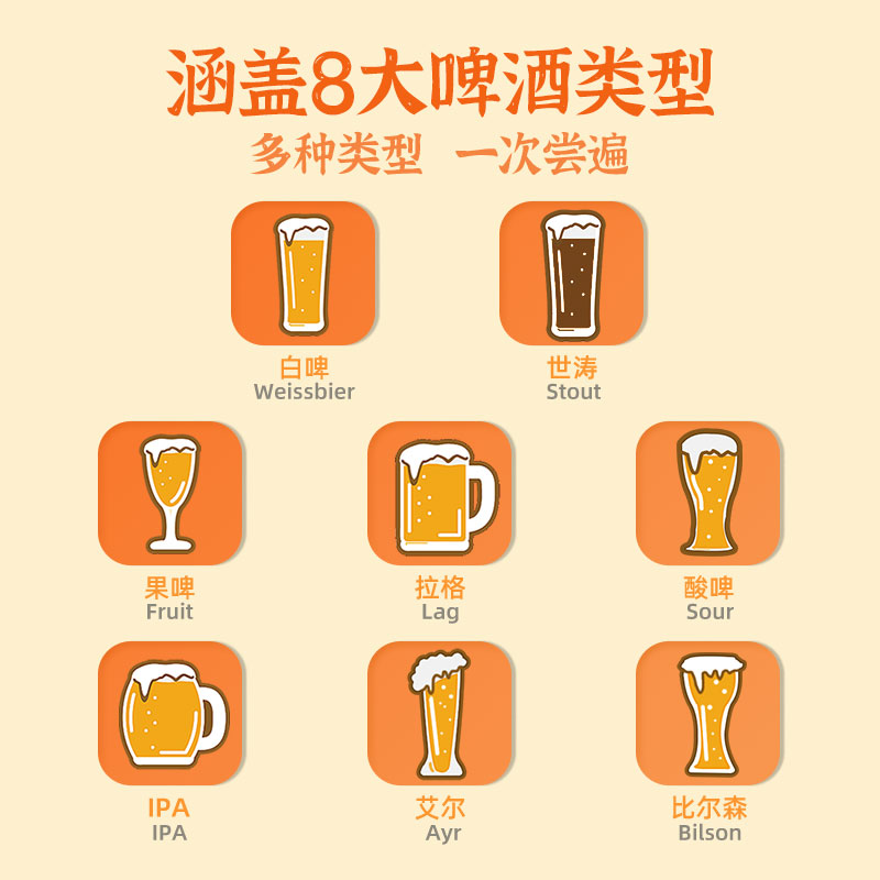 全球精酿啤酒组合白啤1664/白熊ipa罗斯福比利时进口啤酒果啤整箱