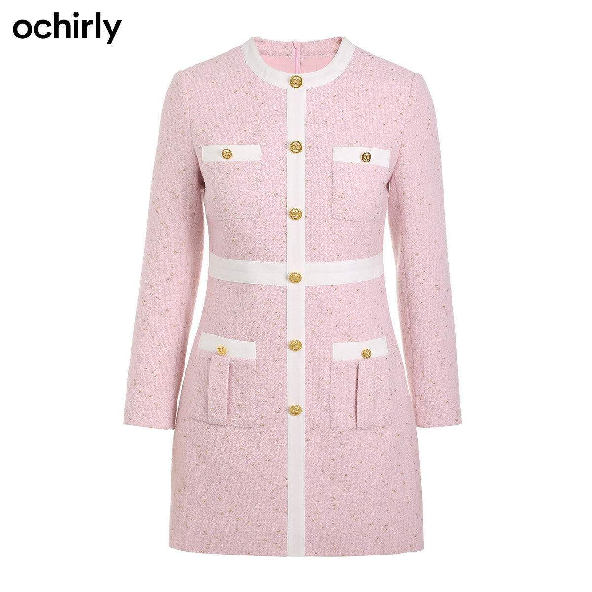 2件9折欧时力2021新款冬装连衣裙 ochirly连衣裙