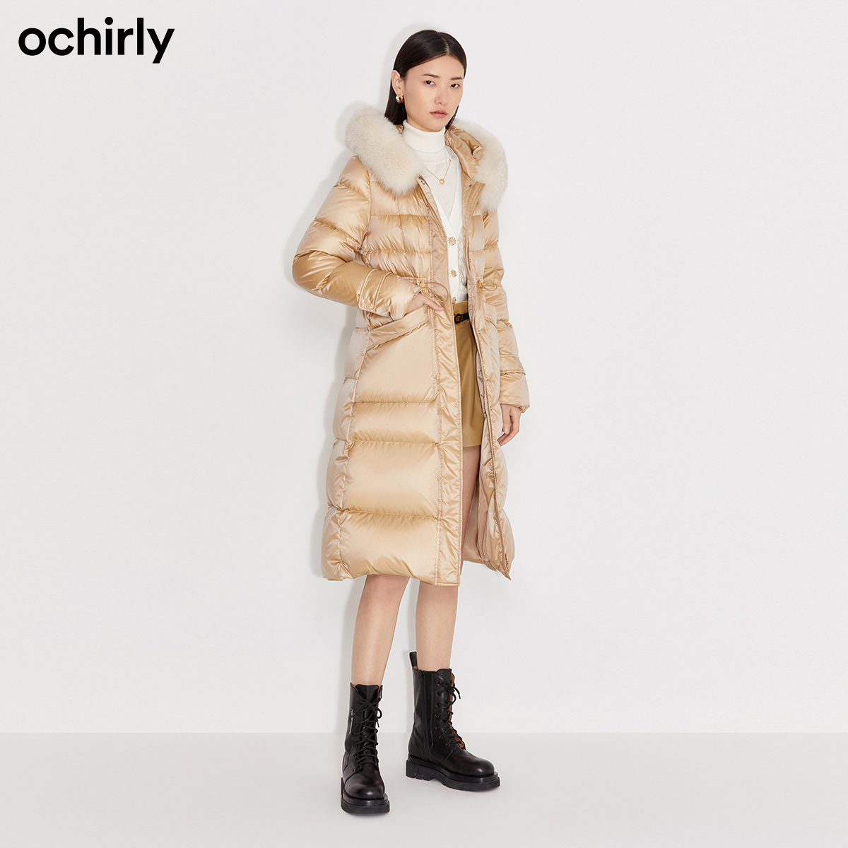 2件9折欧时力2021 1nz4339210 ochirly羽绒服