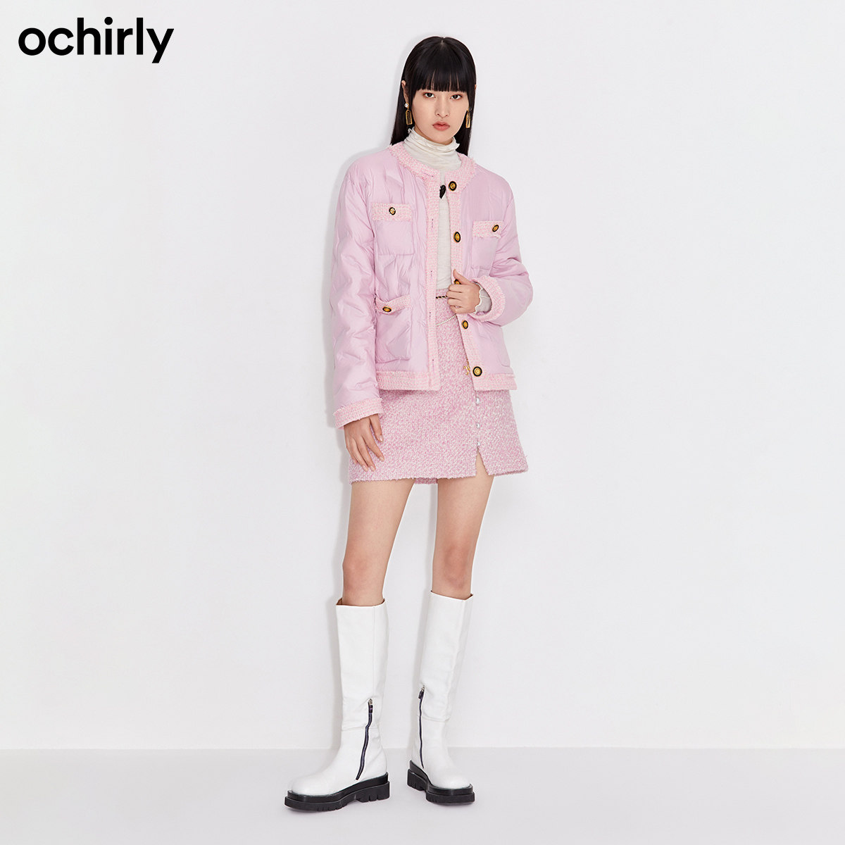 2件9折欧时力2022早春新品羽绒服 ochirly羽绒服